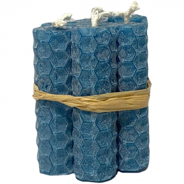 Teal - Beeswax Mini Spell Candles